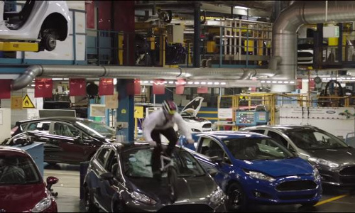 Ford's new Fiesta ST crashed windshields in it's new advert
