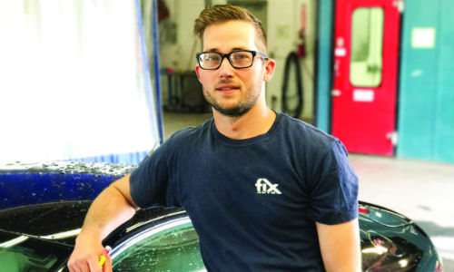 Nick Irwin at Fix Auto St. Catharines. Always looking to move forward in his career, one of his current goals includes learning how to prepare estimates.